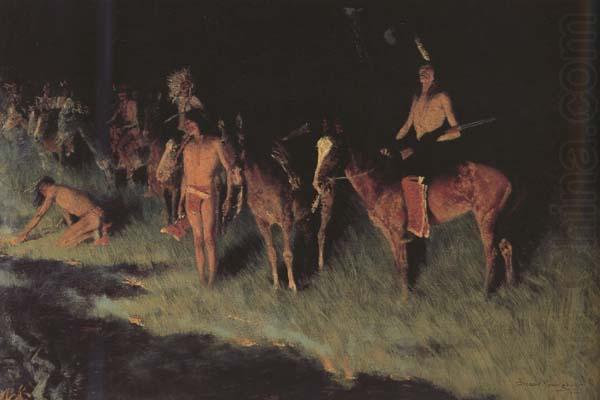 Frederic Remington The Grass Fire (mk43) china oil painting image